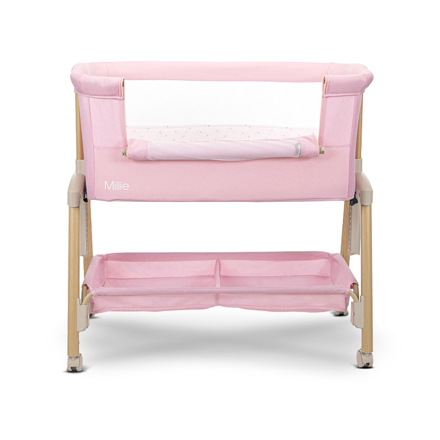 Мини кошара Millie с падаща преграда Pink / Wooden Effect