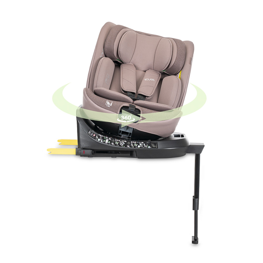 Стол за кола Solaris i-Size Isofix 40-150 cm Support Leg 360 Pink