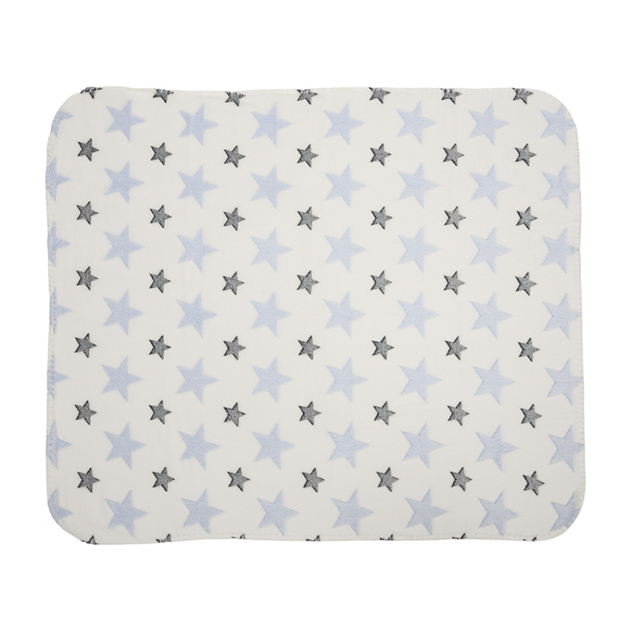 Nappy одеяло бяло със синьо слонче