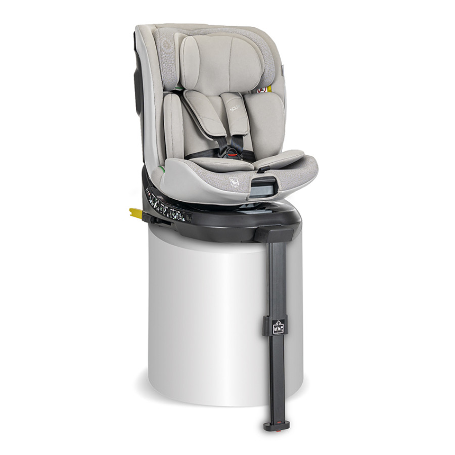 Стол за кола Solaris i-Size Isofix 40-150 cm Support Leg 360 Grey