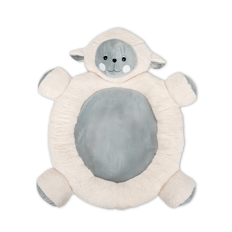 Тепих за игра Мери плюш 95x95 White and Grey