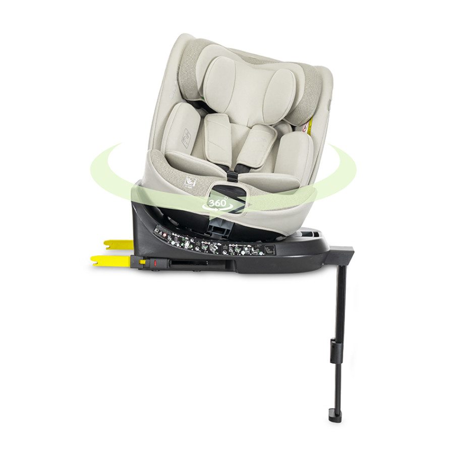 Стол за кола Solaris i-Size Isofix 40-150 cm Support Leg 360 Beige