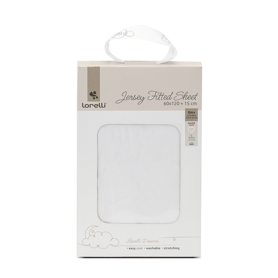 Чаршаф Трико с ластик 60/120 +15 см бял