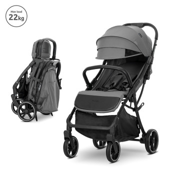 Детска лятна количка Minori Grey до 22 кг автоматично сгъване