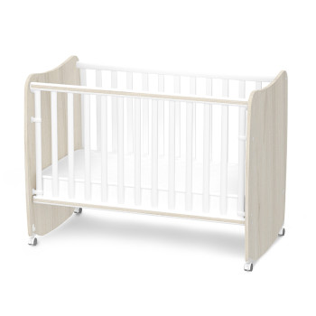 Легло с люлка Stars 60/120 см бяло и светъл дъб