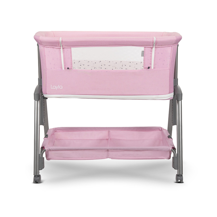 Мини кошара Layla Pink 2в1 с падаща преграда