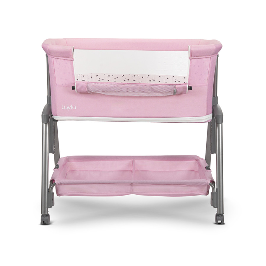 Мини кошара Layla Pink 2в1 с падаща преграда