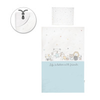 Сет Cosy 5 части ранфорс Happy Friends синьо