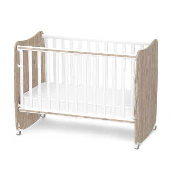 Легло с люлка Stars 60/120 см бяло и кехлибар