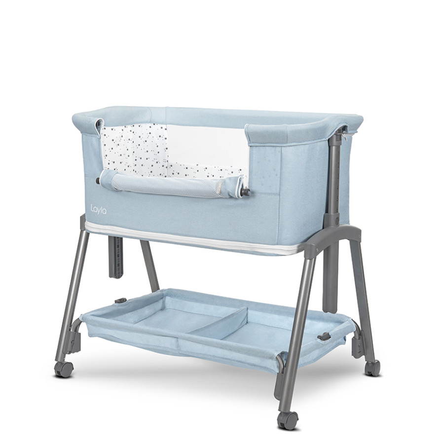 Мини кошара Layla Blue 2в1 с падаща преграда