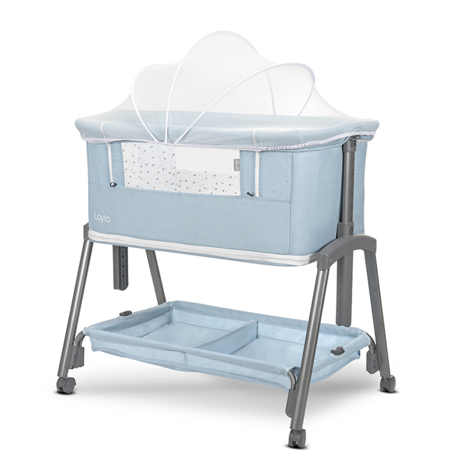Мини кошара Layla Blue 2в1 с падаща преграда