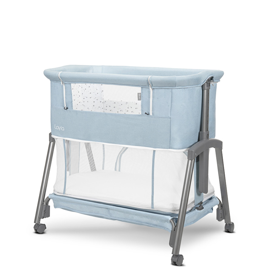 Мини кошара Layla Blue 2в1 с падаща преграда