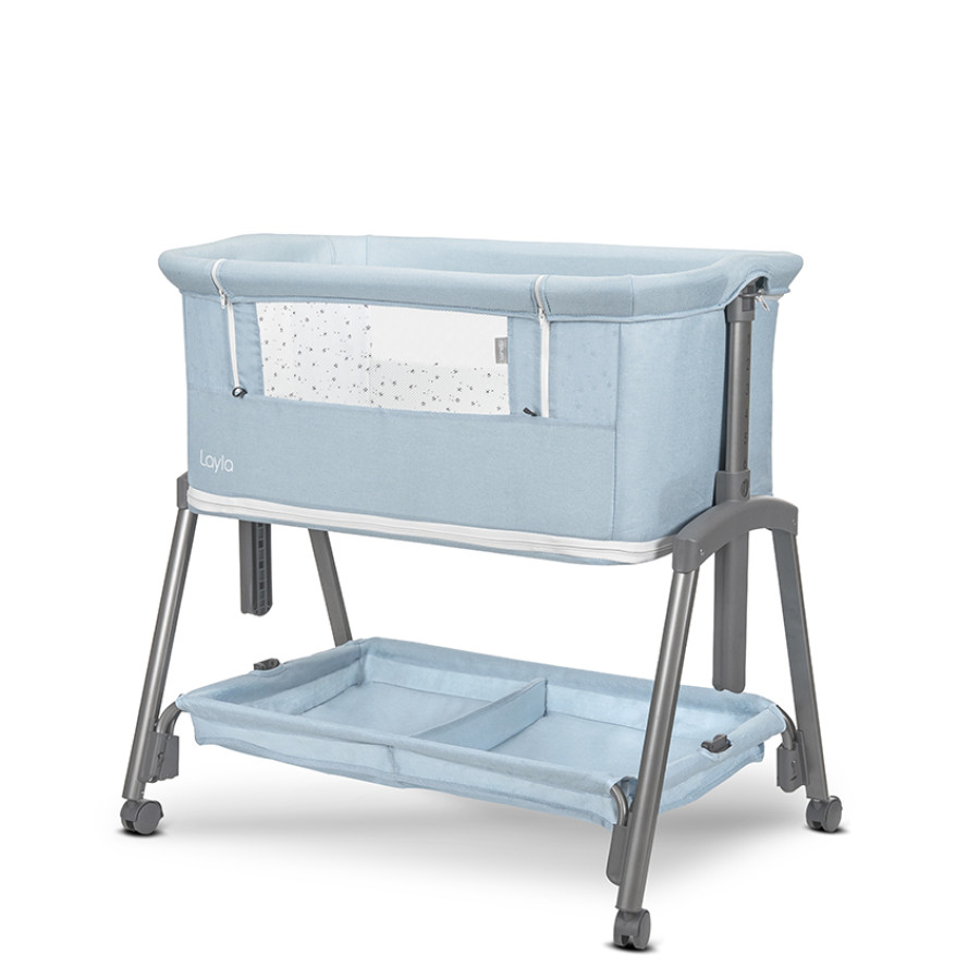 Мини кошара Layla Blue 2в1 с падаща преграда
