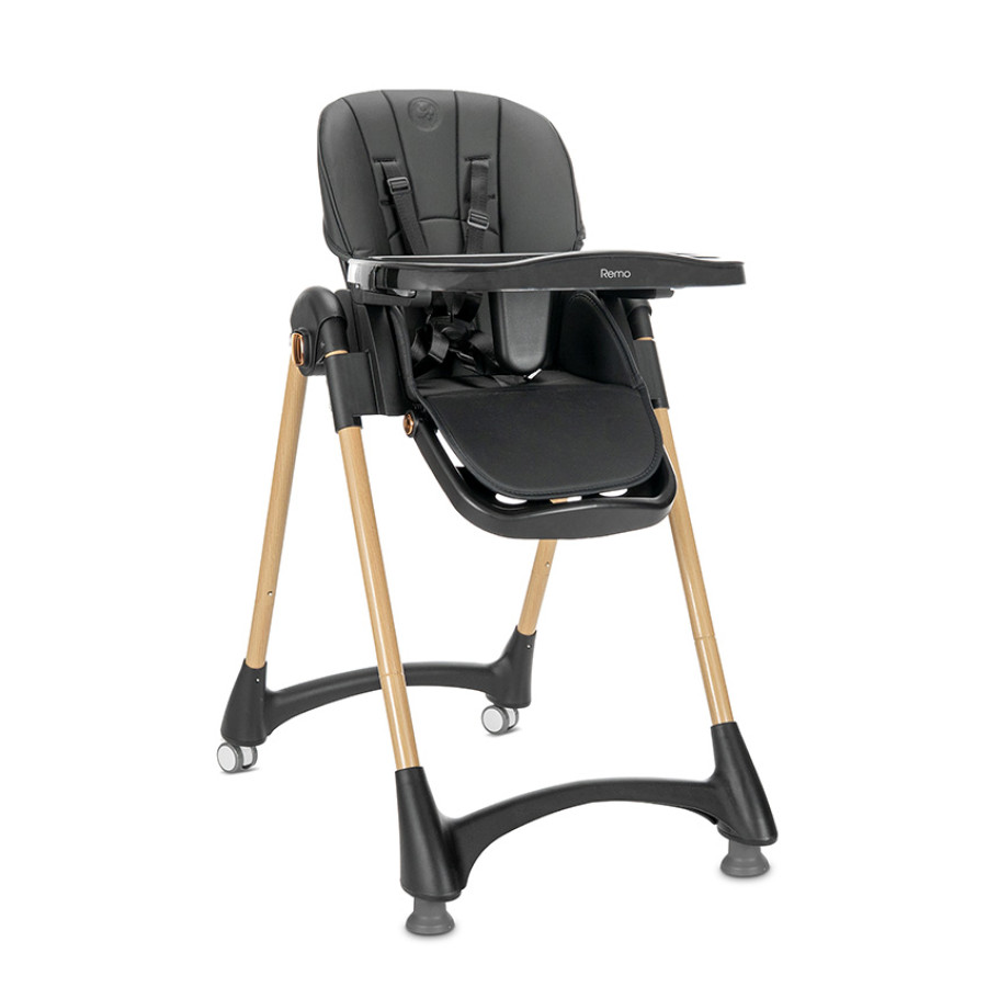Стол за хранене Remo Black / Wooden effect