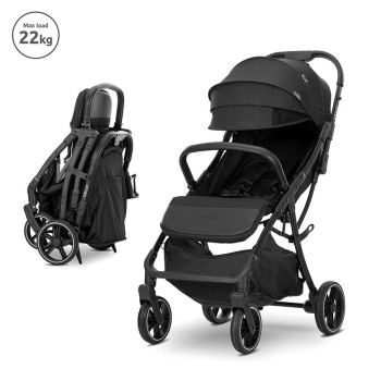 Детска лятна количка Minori Black до 22 кг автоматично сгъване