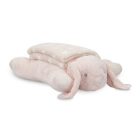 Poffy Duo прасковено розово одеяло с възглавничка