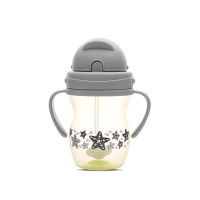 Чаша с дръжки и сламка Grey/Yellow Чаша с дръжки и сламка Grey/Yellow