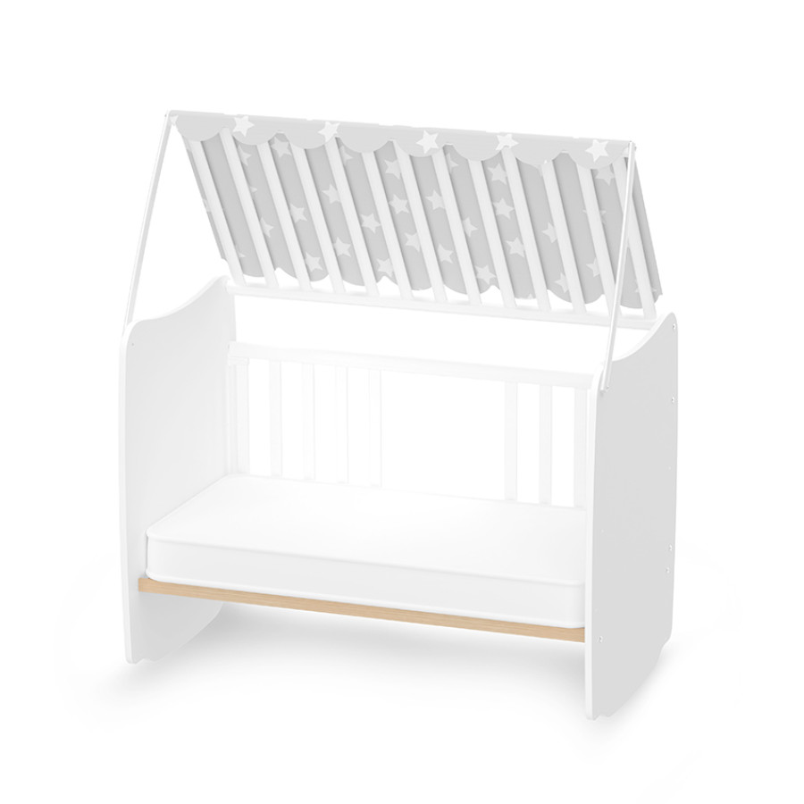 Легло с люлка Stars 60/120 см бял
