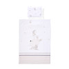 Сет 4 части ранфорс Little Rabbits Grey за детска кошара 60x120 см