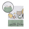 Детски чаршаф 150/100см Happy Friends Mint