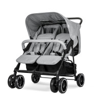 Детска количка за близнаци Twin Grey с чанта