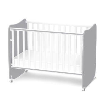 Легло с люлка Stars 60/120 см White and Stone Grey