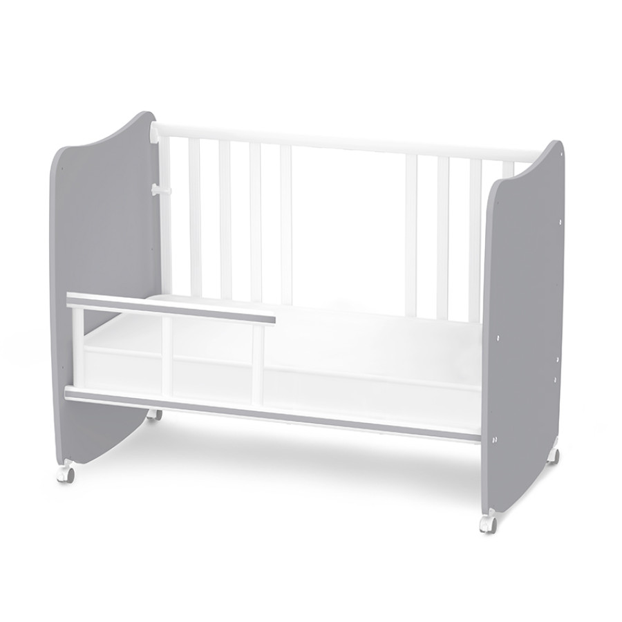 Легло с люлка Stars 60/120 см White and Stone Grey