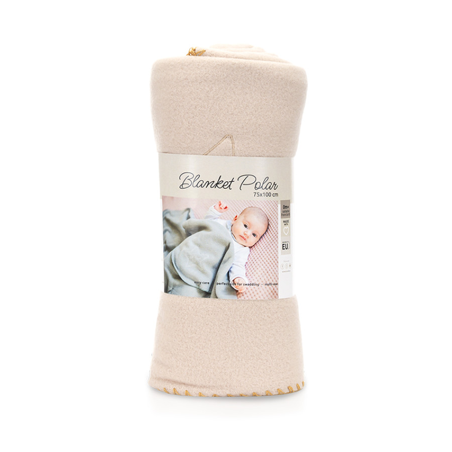 Бебешко одеяло полар  75/100 см Beige