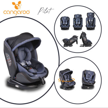 Стол за кола с Isofix система Pilot 360° деним