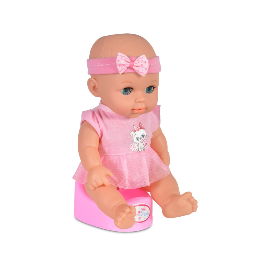 Кукла 31cm пишкаща с гърне розово 8123