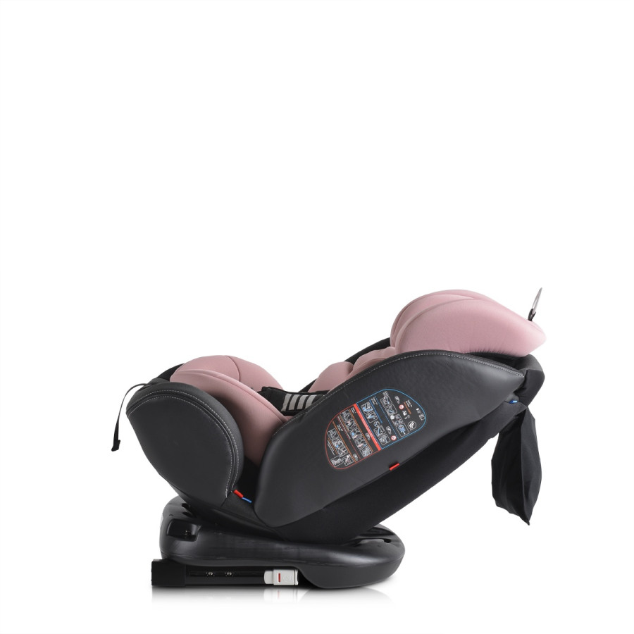 Стол за кола с Isofix система Pilot 360° розов