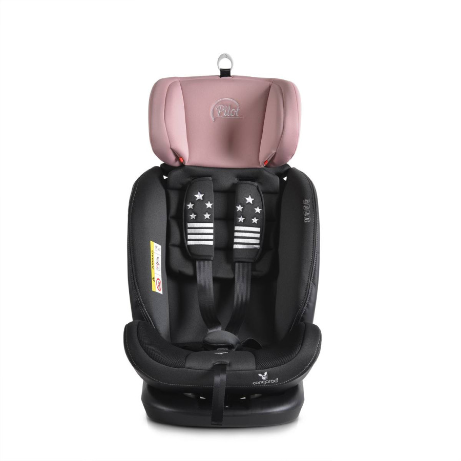 Стол за кола с Isofix система Pilot 360° розов