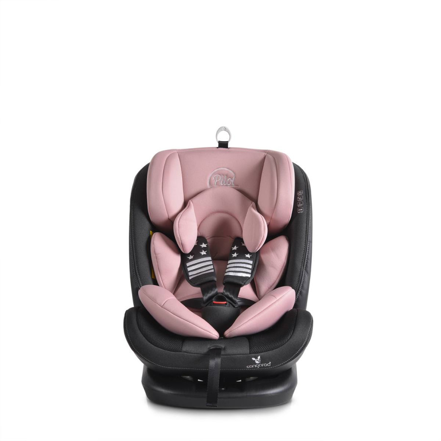 Стол за кола с Isofix система Pilot 360° розов