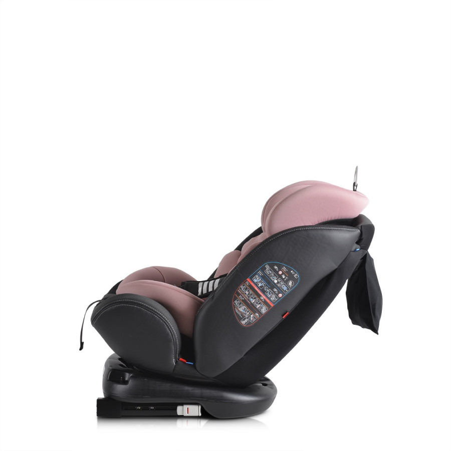 Стол за кола с Isofix система Pilot 360° розов