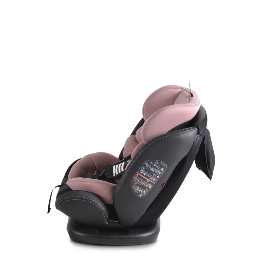 Стол за кола с Isofix система Pilot 360° розов