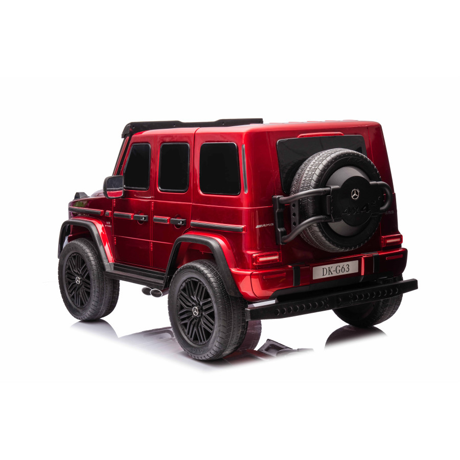 Акумулаторен джип Mercedes G63 4x4 металиково червен