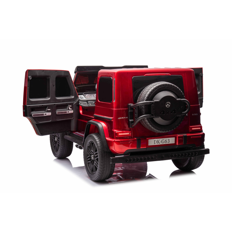 Акумулаторен джип Mercedes G63 4x4 металиково червен