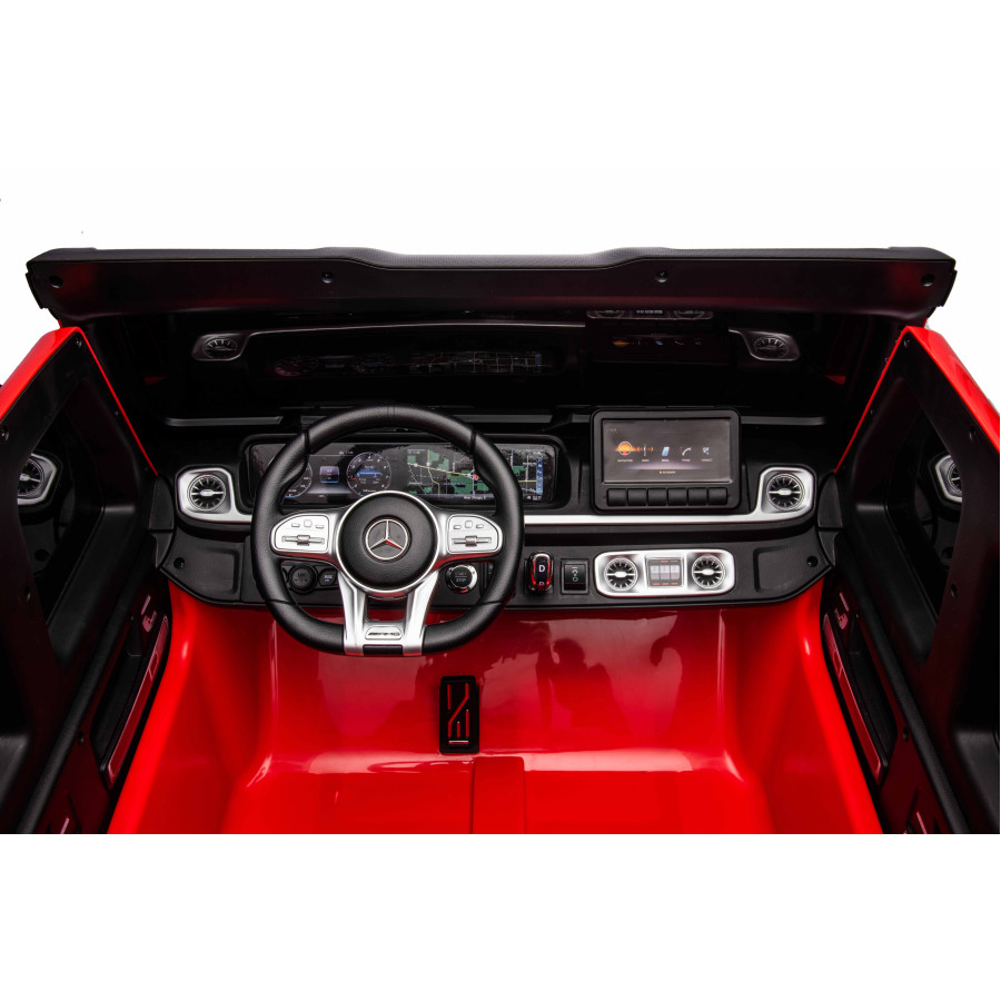 Акумулаторен джип Mercedes G63 4x4 металиково червен