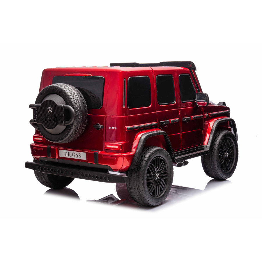 Акумулаторен джип Mercedes G63 4x4 металиково червен