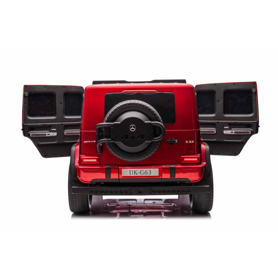 Акумулаторен джип Mercedes G63 4x4 металиково червен