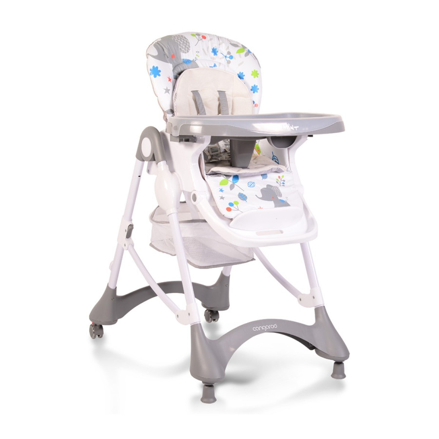 Детски стол за хранене Mint сив