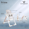 Детски стол за хранене Prime светлосив