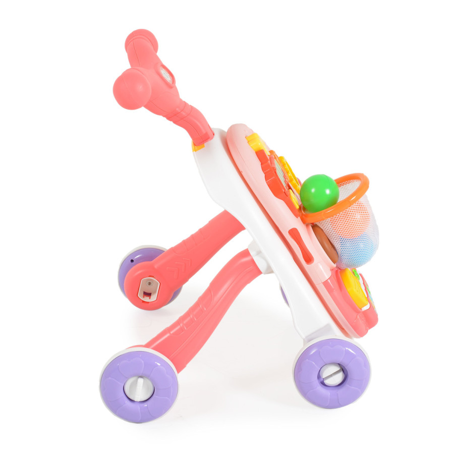 Играчка за прохождане 2в1 Basket pink