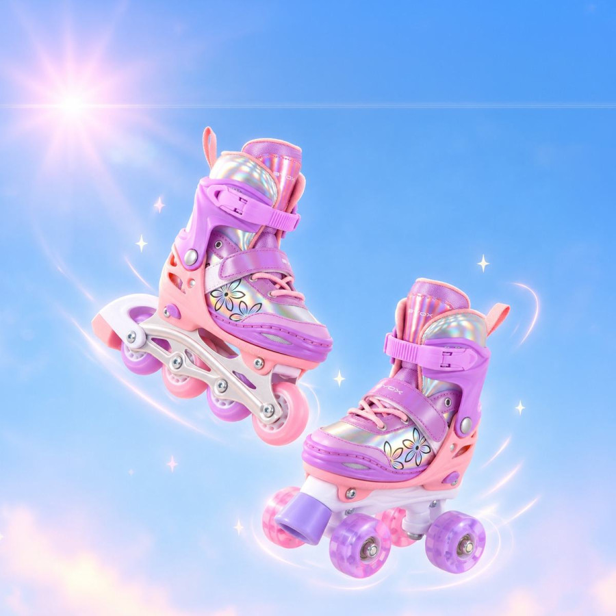 Ролери-кънки Double 2в1 Flower M (34-37)