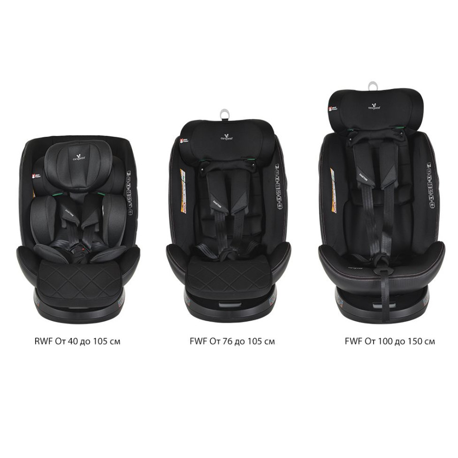 Стол за кола Castor I-size 40-150см черен