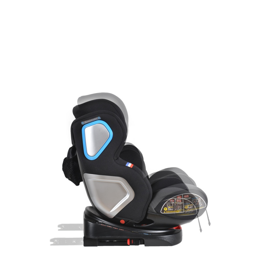 Стол за кола Colonel 360° с Isofix тъмносив