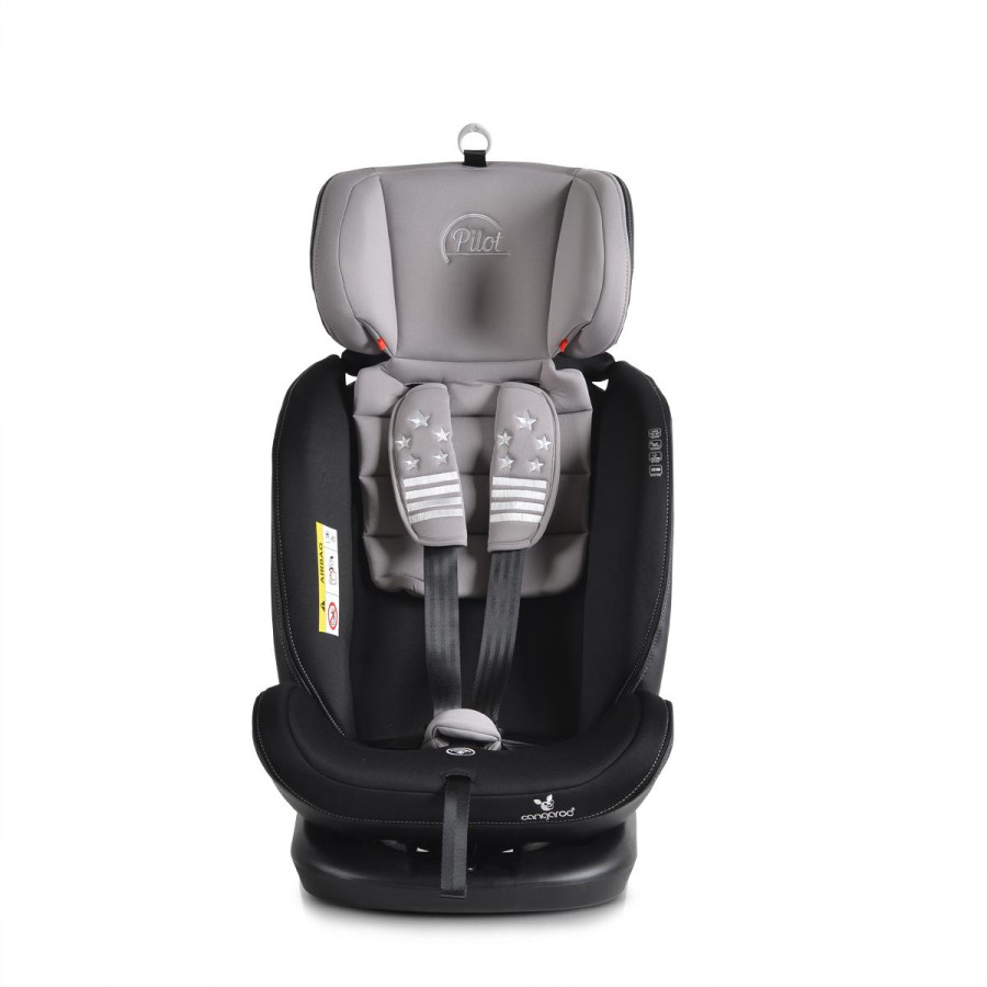 Стол за кола с Isofix система Pilot 360° сив