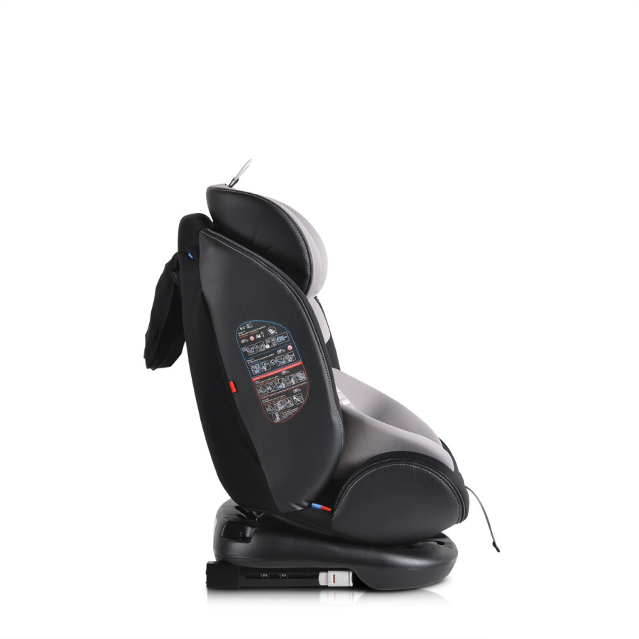 Стол за кола с Isofix система Pilot 360° сив
