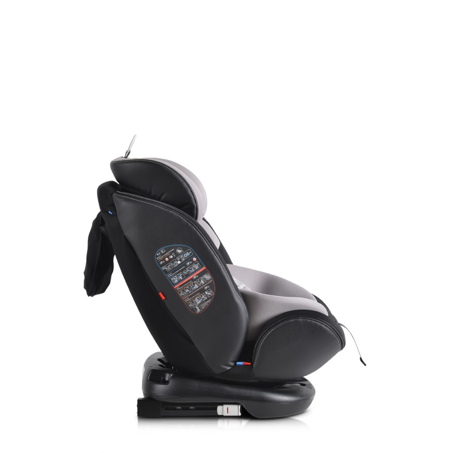 Стол за кола с Isofix система Pilot 360° сив