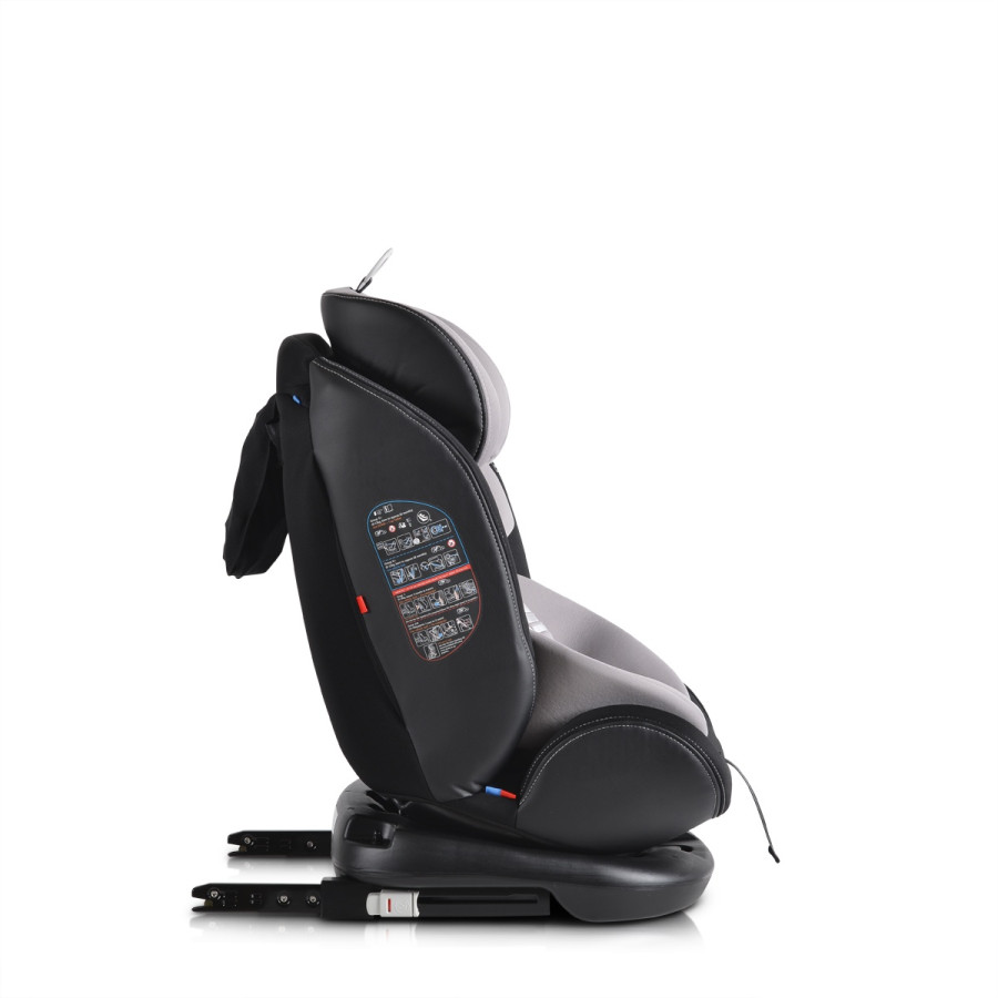 Стол за кола с Isofix система Pilot 360° сив